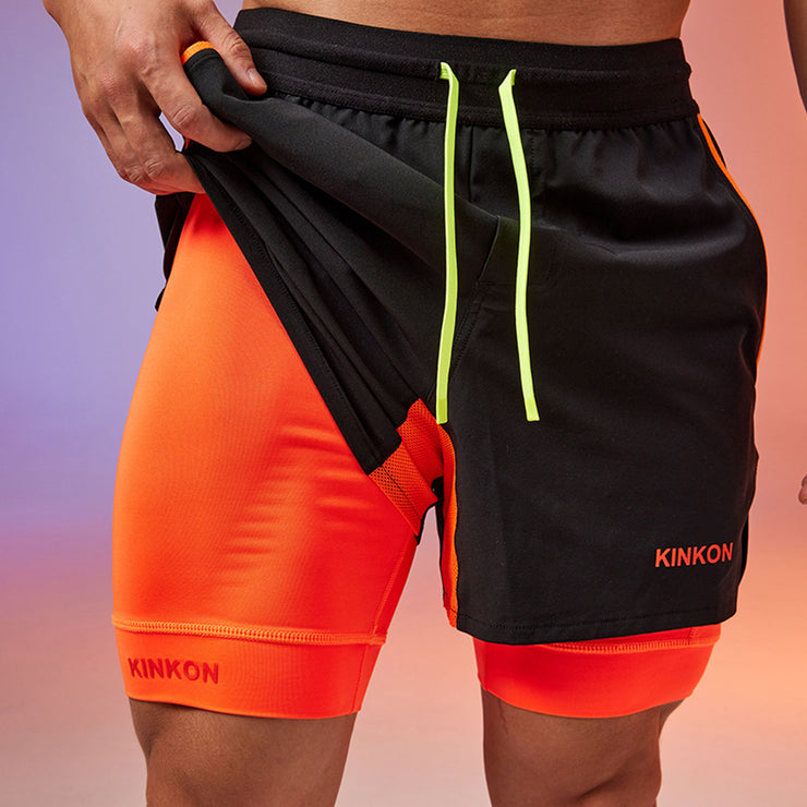 KINKON Double-Layer Recycled Coconut Fiber Shorts