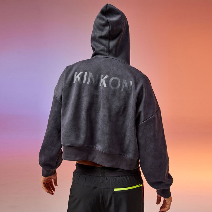 KINKON Cropped Hoodie Dark Gray